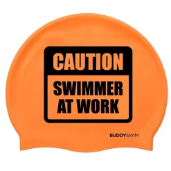 Bonnet Natation Caution Swimmer At Work